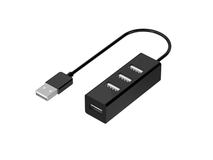 Sinox PRO USB 2.0 4-port 0.15m Sort