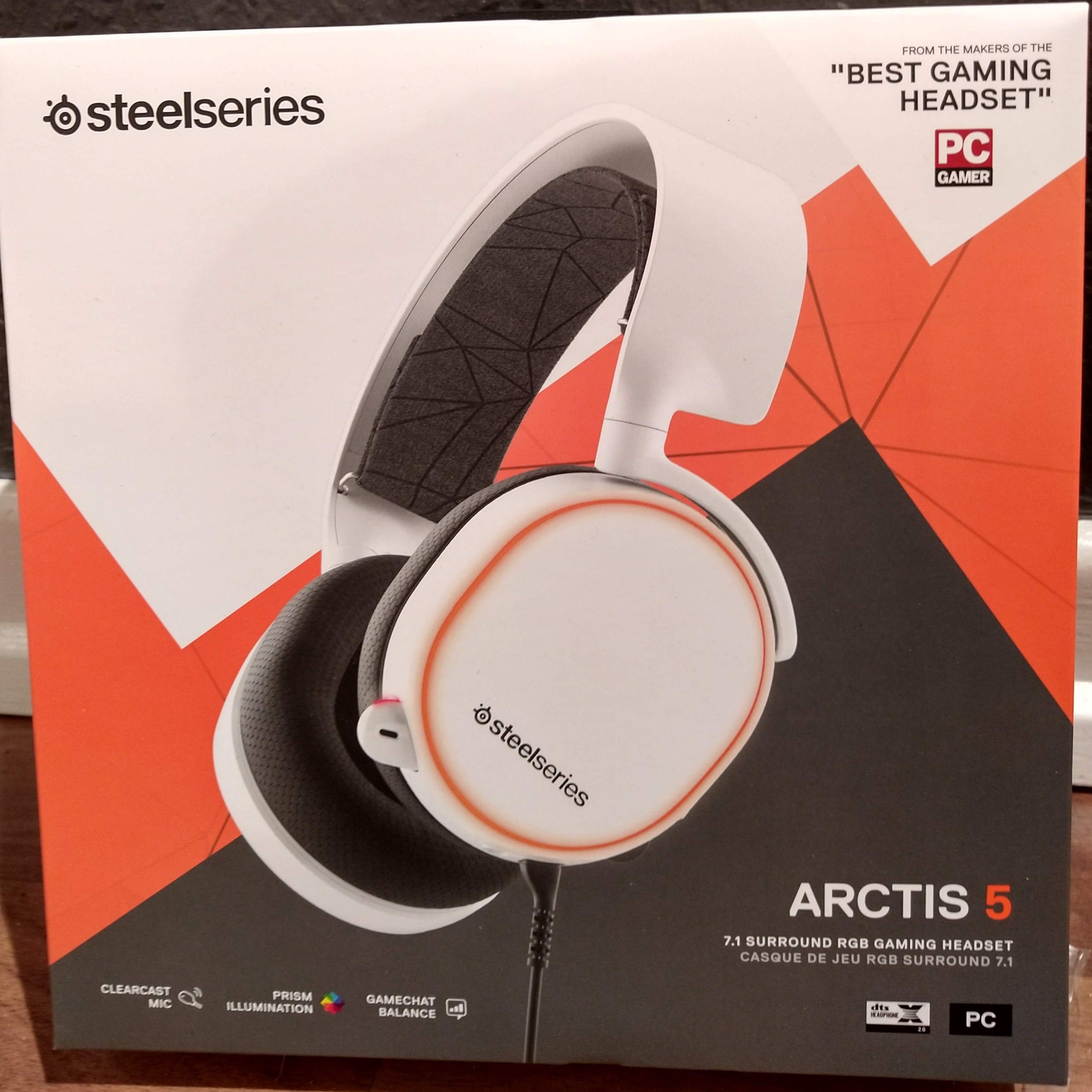 Gamer Headset SteelSeries Arctis 5 Kabling Sort - Lootbox.dk