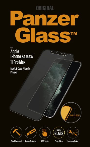 PanzerGlass™ iPhone Xs Max/11 Pro Max Privacy, Sort - Lootbox.dk