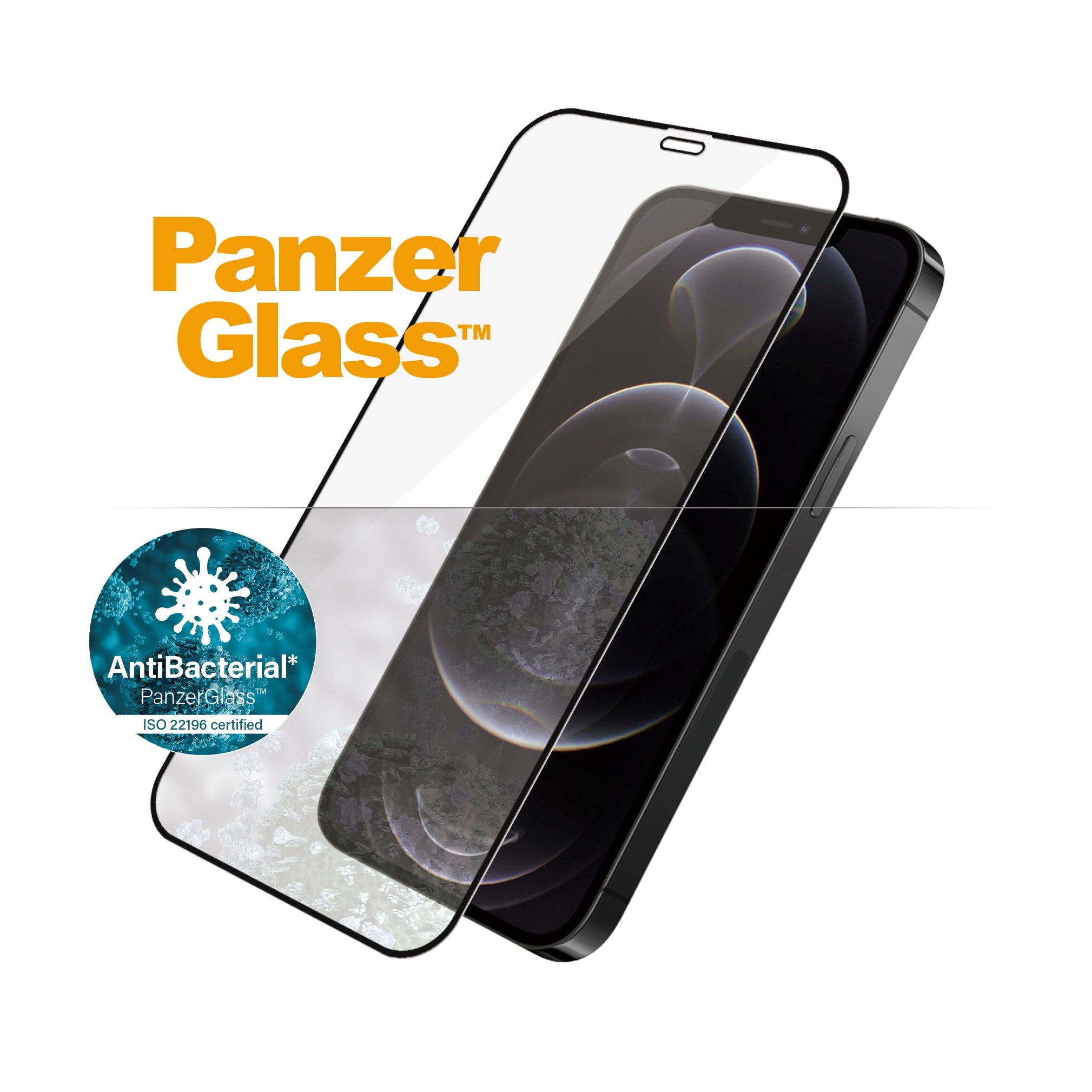 PanzerGlass™ iPhone 12/12 Pro, Sort - Lootbox.dk