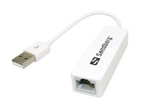 Sandberg USB til LAN Adapter, Hvid