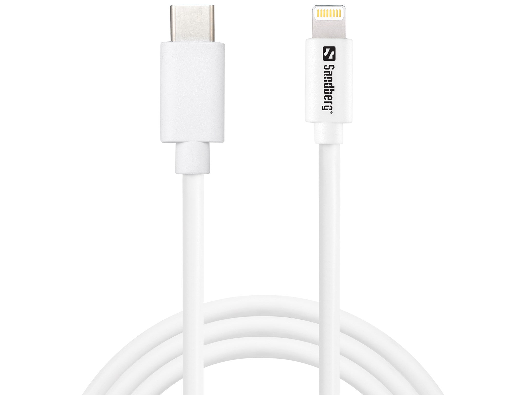 Sandberg USB-C to Lightning Kabel, Hvid (1m)