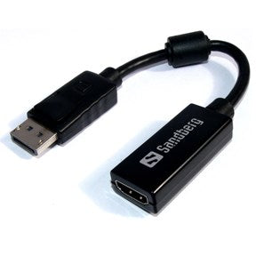 Sandberg DisplayPort til HDMI Adapter, Sort